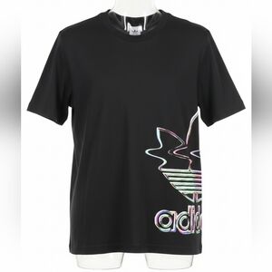 Adidas Tees (2) with Holographic Logo: Unisex Size (Men's Medium)
